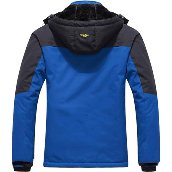 Men's Mountain Waterproof Ski Jacket Windproof Rain Jacket Winter Hooded Coat - Picture 2 of 6